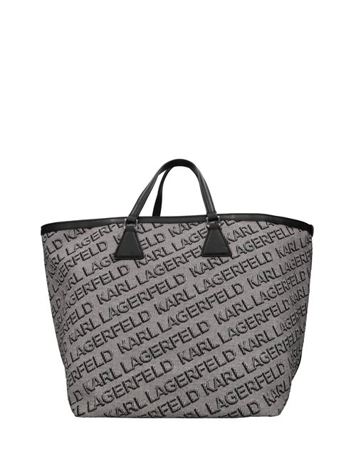 Borsa in tessuto ed ecopelle KARL LAGERFELD | 231W3027NERO